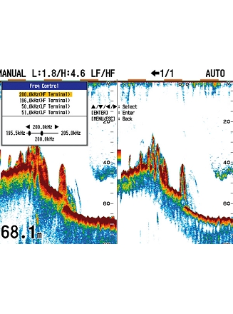 Reglage frequence sur le sondeur FCV1150