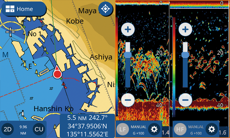 Combine GPS lecteur de carte sondeur